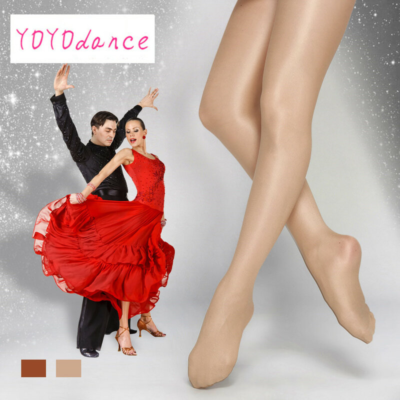 Błyszczące błyszczące Sheer do talii rajstopy Ballroom Latin Dance Dress Latin Salsa sukienka dla kobiet Shimmery rajstopy