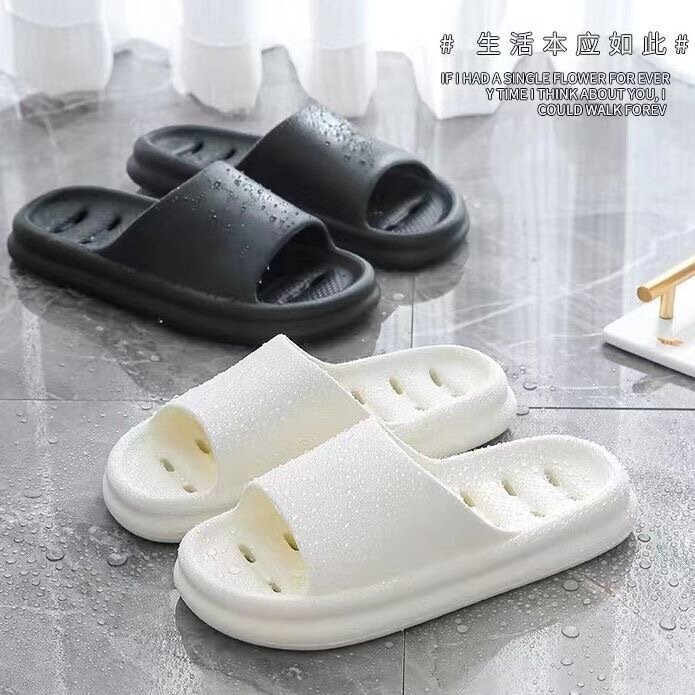 WaterLeaky Bathroom Slippers Quick-drying Shower Hollow Out Indoor Summer Soft EVA Shoes Anti-Slip Flip Flops for Men Women