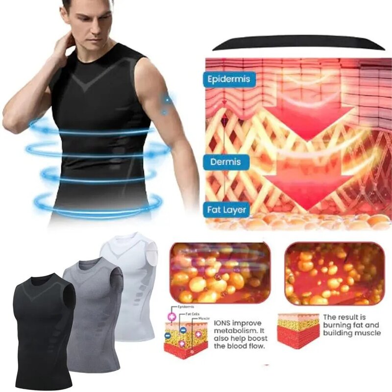 Breathable Ionic Shaping Vest New Sleeveless Shaping Cycling Fast Dry Vest Comfortable Fitness Top Sports