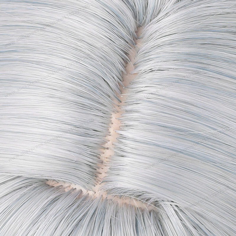 Honkai:Star Rail Friday Cosplay Wig, cabelo gradiente azul cinza, anime HSR, perucas sintéticas resistentes ao calor, 52cm