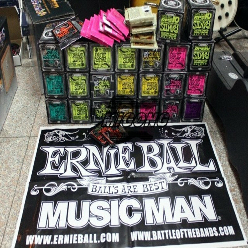 Ernie Ball-코발트 슬링키 일렉트릭 기타 스트링, 니켈 와인드, 6 스트링 기타, 일렉트릭 기타 액세서리, 2220 2221 2222