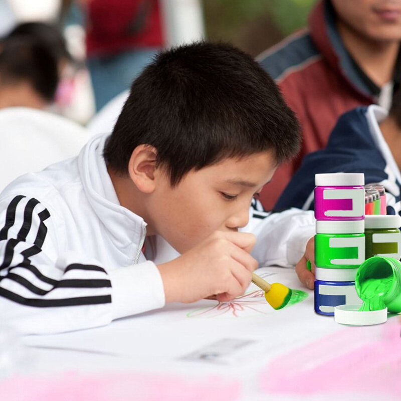 20 Stuks Ronde Sponzen Borstelset Kinderen Schilderen Gereedschap-Spons Schilderij Set Diy Schilderij Gereedschap In 4 Maten Voor Kinderen