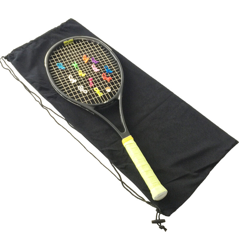 Portable Tennis Rackets Bag Thickened Large Capacity Wear-resistant Protective Cover Tennis Paddles Pocket Black Pouch