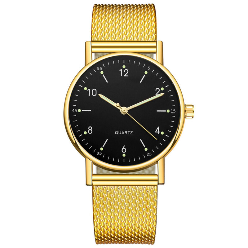 Relógio de quartzo de alta qualidade feminino, mostrador luminoso feminino, relógio casual feminino, lazer, aço inoxidável, relógios femininos