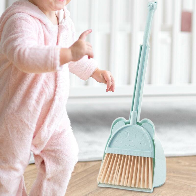 Kids 'Broom and Dustpan Set, Conjunto de Limpeza de Dustpan para Crianças, Idade 3-6