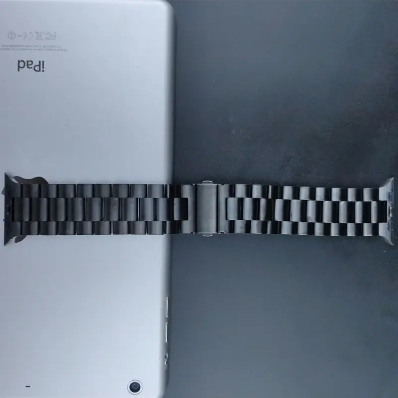 Logam Tali untuk Apple Watch 6 SE 40Mm 44Mm 38Mm 42Mm Band Solid Stainless Steel Pergelangan Tangan gelang Saya Jam Tangan Seri 1 3 4 5 Smartwatch