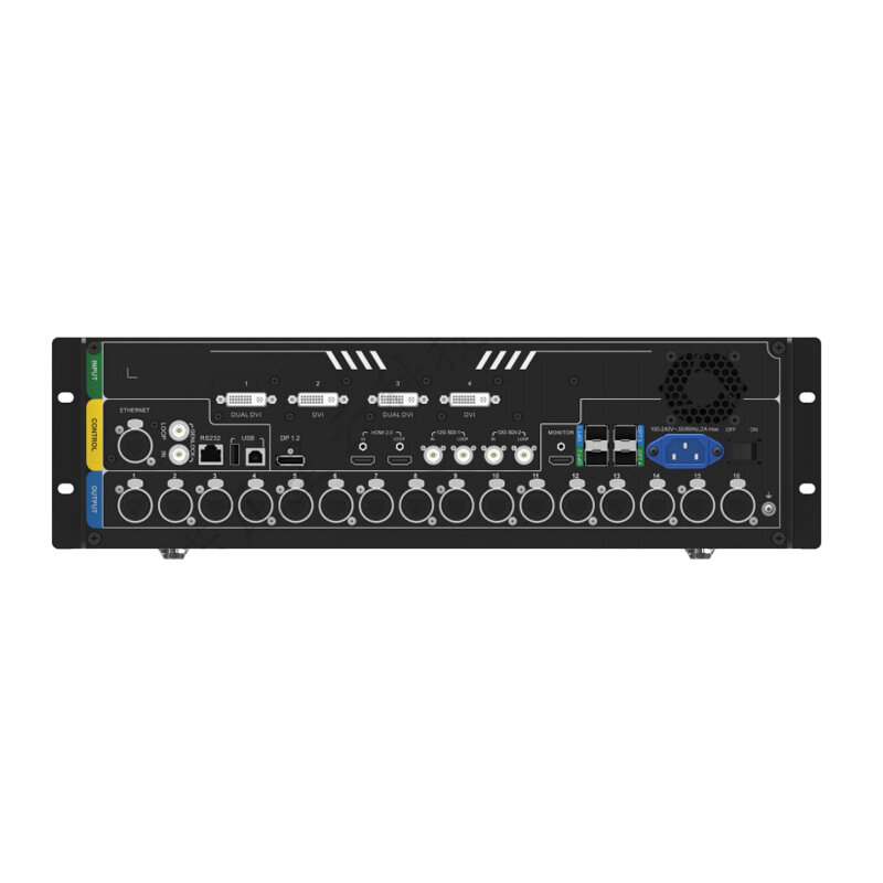 Novastar novapro UHD JR LED ตัวประมวลผลวิดีโอ10.4ล้านพิกเซลรองรับ HDMI และ DVI 12G-SDI DP1.2