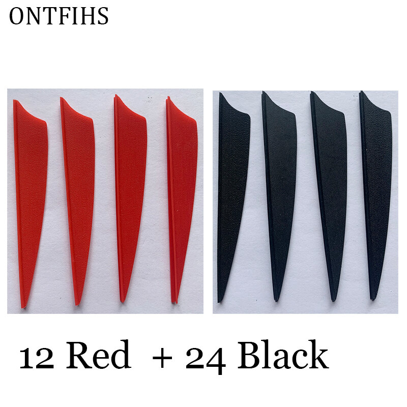 36Pcs/Lot Archery 3 inches Plastic Arrow Vanes TPU Arrow Feather Accessories for Arrow Shaft Archery DIY Shooting Hunting