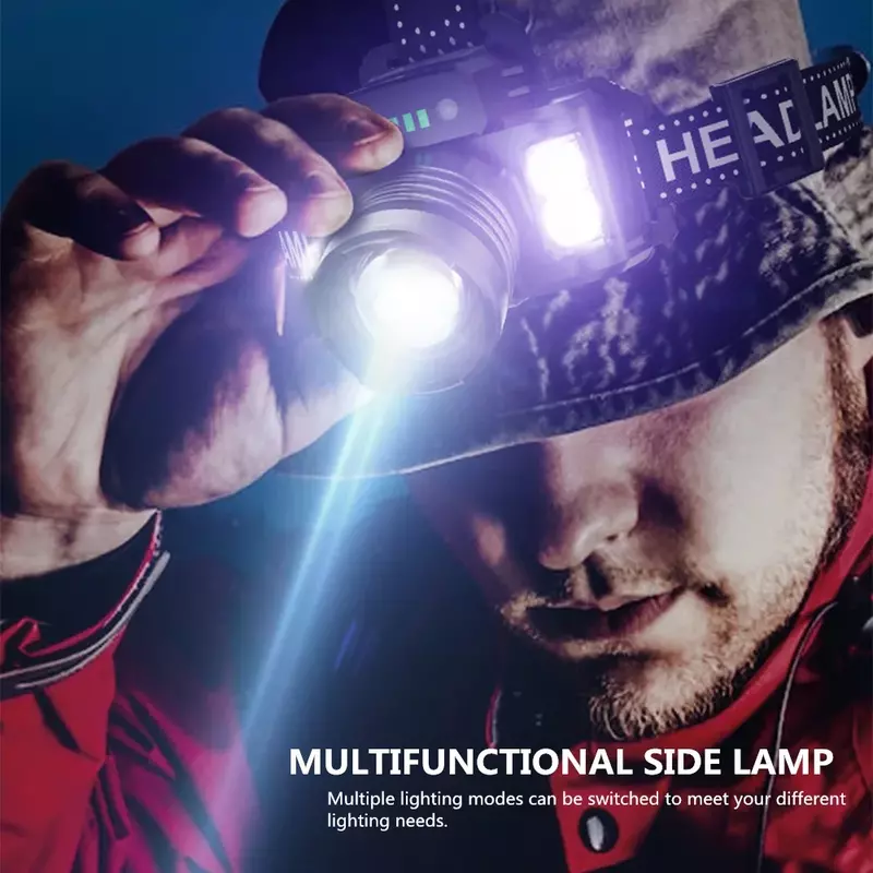 LED Laser Scheinwerfer wiederauf ladbare Sensor Scheinwerfer Outdoor wasserdichte Camping Stirn lampe leistungs starke Taschenlampe zum Angeln Radfahren