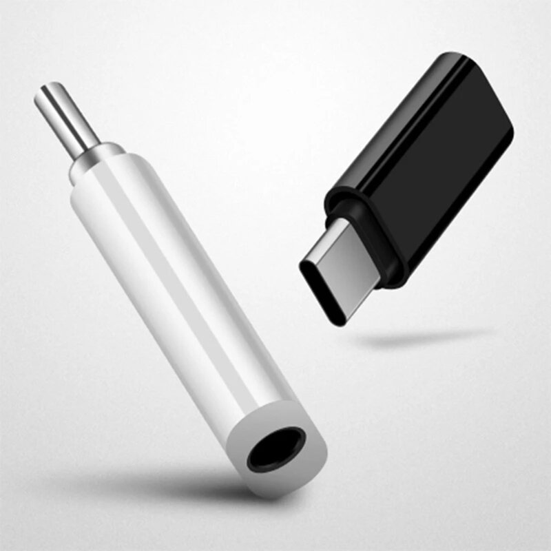 3.5mm Fast Transmission Practical Elbow Type-C to Digital Adapter Cable More Convenient Black//White Drop Shipping