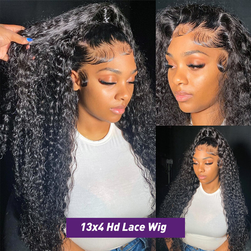 13x4 Lace Frontal Wig 30 Inch Human Hair Brazilian Wig Deep Wave Human Hair 13x4 Lace Front Water Wave Human Hair Wigs For Women