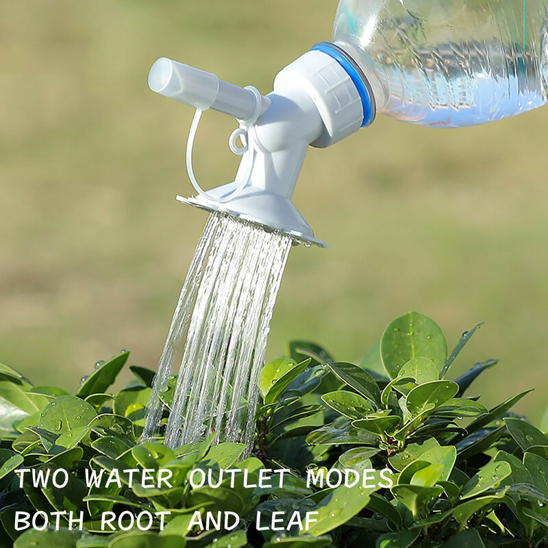 2 In 1 Bottle Cap Sprinkler Dual Nozzle Watering Spout Double Bottle Head Can Watering Nozzle Bonsai Garden Mini Irrigation Tool