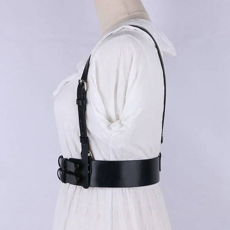 Cool Adjustable Harajuku Suspender Punk Buckle Body Bondage Straps Cloth Decorative Women Belt Chest Belt