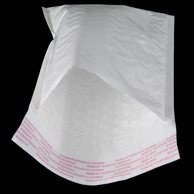 50 buah/lot tas amplop busa putih segelan otomatis amplop pengiriman dengan gelembung tas surat pengiriman tas