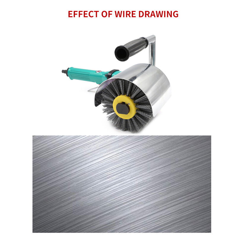 120*100*19mm Multi Grit Abrasive Wire Drawing Tool Nylon Wire Drawing Wheel Abrasive Wire Brush for Wood Furniture Polishing
