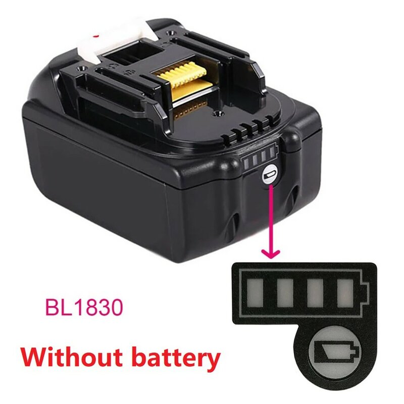 Etiqueta indicadora de nivel de batería, calcomanía de botón de pegatina de luz de capacidad de batería, 10 piezas, 18V, para Makita BL1830 BL1430