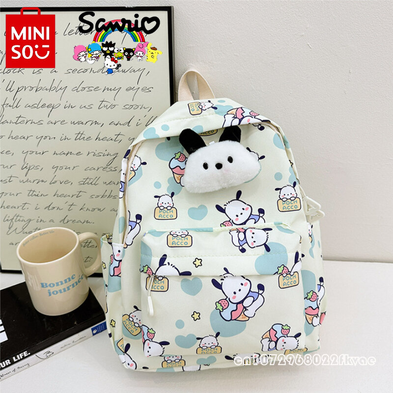 Новый детский рюкзак Miniso Sanrio, модный и высококачественный рюкзак для девочек, легкий и вместительный студенческий рюкзак