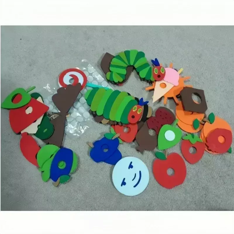 Nowa głodna gąsienica rekwizyty na występy filcowa zabawki angielskie książki z obrazkami pomoce nauczycielskie otwarte klasy trójkątne zabawki prezenty dla dzieci