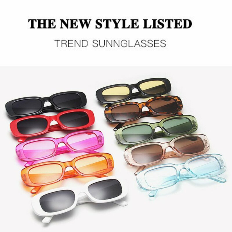 Gafas de sol cuadradas Vintage para mujer, anteojos de sol femeninos a la moda, antideslumbrantes, UV400, rectangulares, para ciclismo