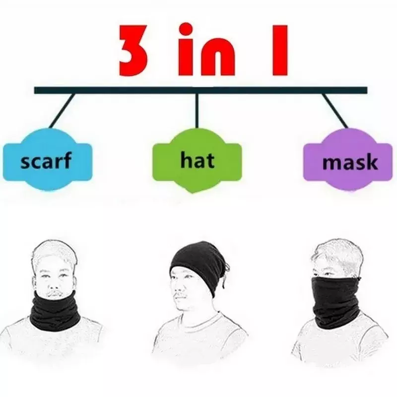 Lenço com tubo de pescoço para homens e mulheres, máscara bandana quente, meia capa facial, ciclismo, esqui, camping, caminhadas, windproof, inverno