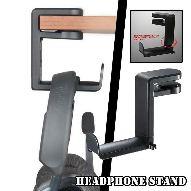 Rotating Headphone Stand, Desktop Headset Holder, Gaming Headset Hanger, gancho para controlador de fone de ouvido, 360 °, S2G1