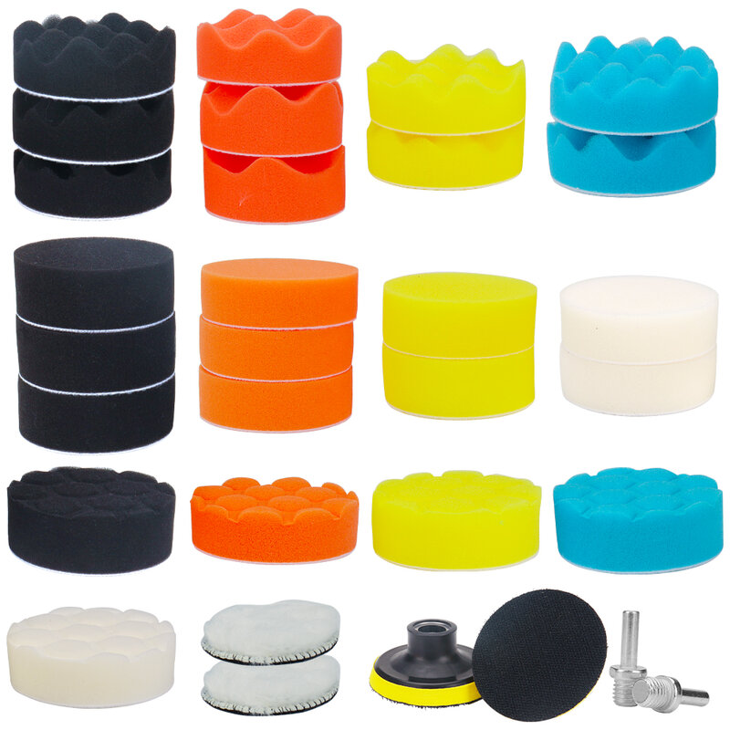 1/2/3 Inch Sponge Car Polisher Waxing Pads Buffing Kit for Boat Car Polish Buffer Drill Wheel polisher Removes Scratches