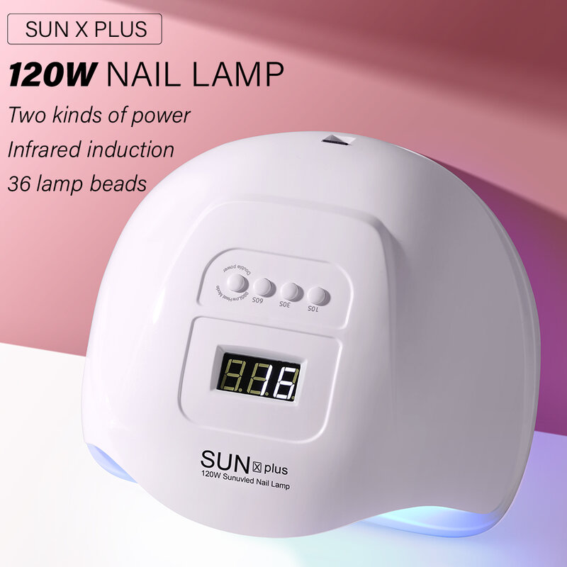 CNHIDS-secador de uñas potente, 320W, 72LED, gran pantalla táctil, lámpara LED para curar todo el esmalte de uñas de Gel, secado profesional