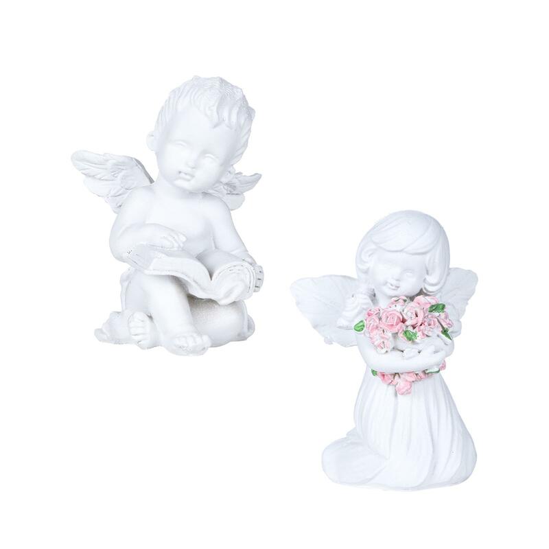 Statue d'Ange en Résine Artisanale à Collectionner, Figurine pour Bureau, Porches