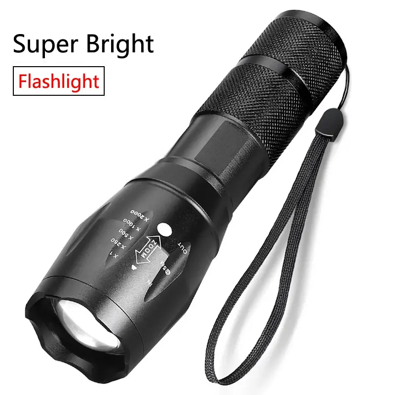 LED COB Luz Zoom Foco Lanterna, Mini Lanterna Tocha, Lanterna Impermeável, Ajustável, Caminhadas ao ar livre, 500Lumen