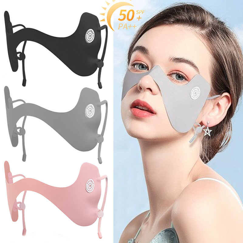 Mascarilla de protección solar UV para mujer, máscara de mariposa con sensación fresca de hielo, para viajes, Golf, ciclismo, Verano