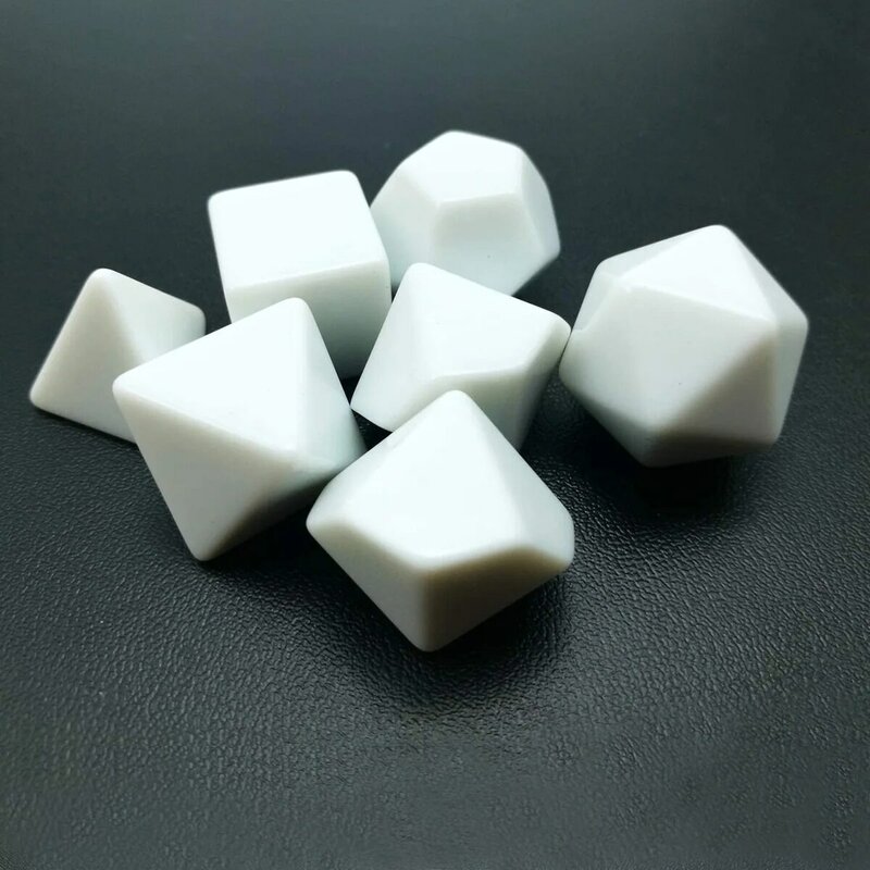 7 pcs/set Blank Rounded Dice DIY Board Game Accessories