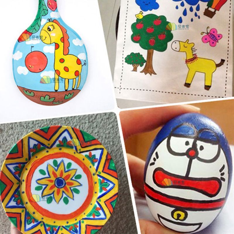 Fournitures pour enfants d'âge préscolaire pour peinture créative, outil peinture acrylique pour 12 mois