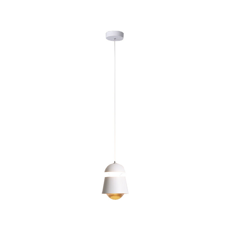 Design creativo moderno minimalista al comodino, camera, camera da letto, atmosfera a lunga linea, piccolo lampadario