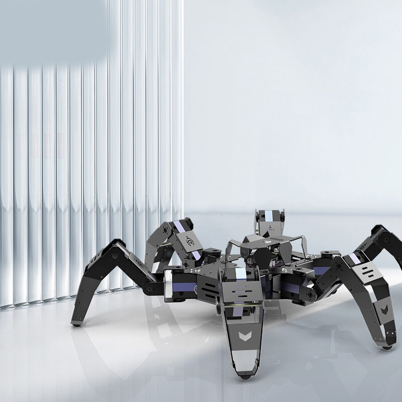 Hexapod-Robot araña biónica, Servo de Metal, 18 dof, Video Spider para Arduino, Kit de bricolaje, ESP32, programación gráfica, araña robótica