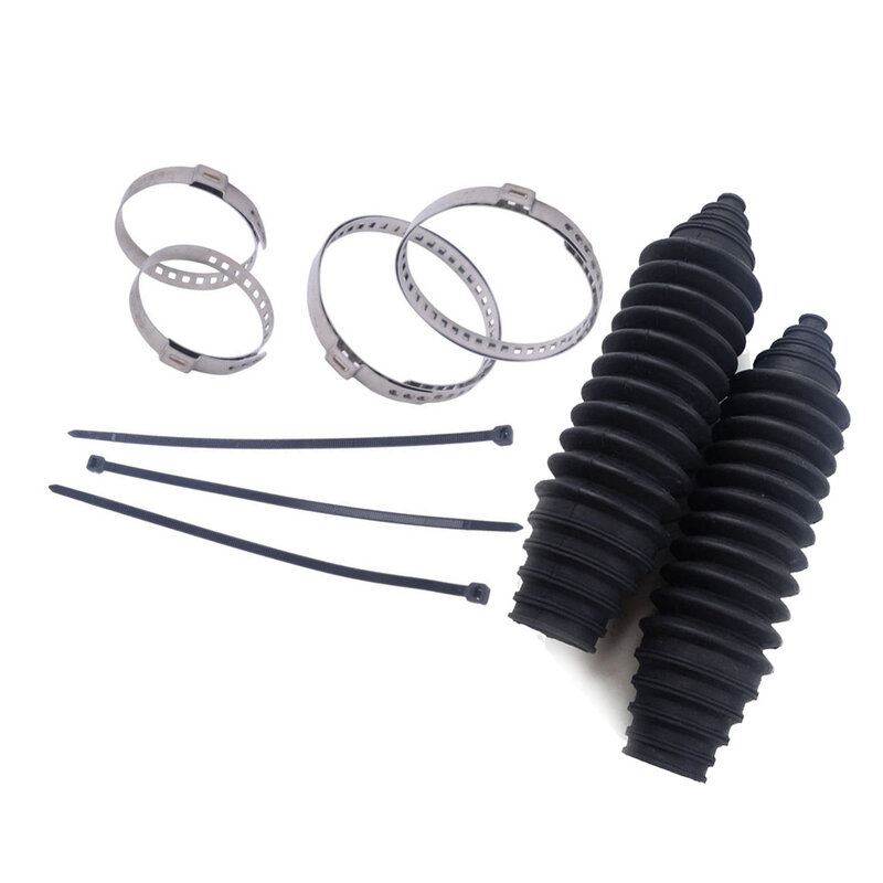 Universal Silicone Rack Pinion Steering Gaiter Pinion Boots+Cable Ties+Clamp Kit Auto Replacement Parts