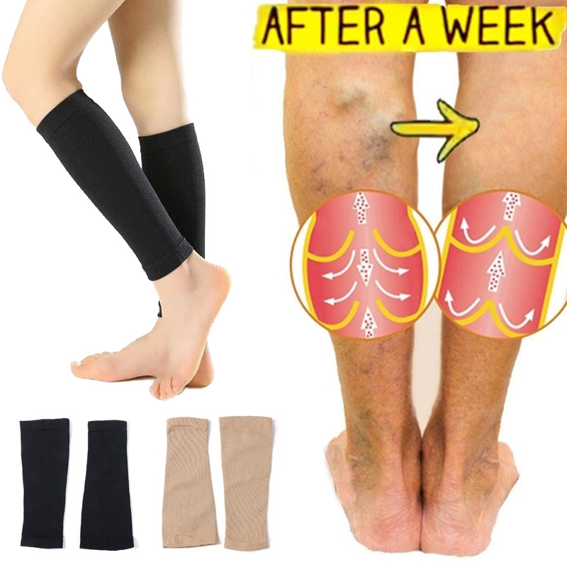 2 sztuk skarpety uciskowe zapobiec łydki żylaki bolesność kobiety odchudzanie skarpety mężczyźni Outdoor Sports ciśnienie łydki Stocking Sock