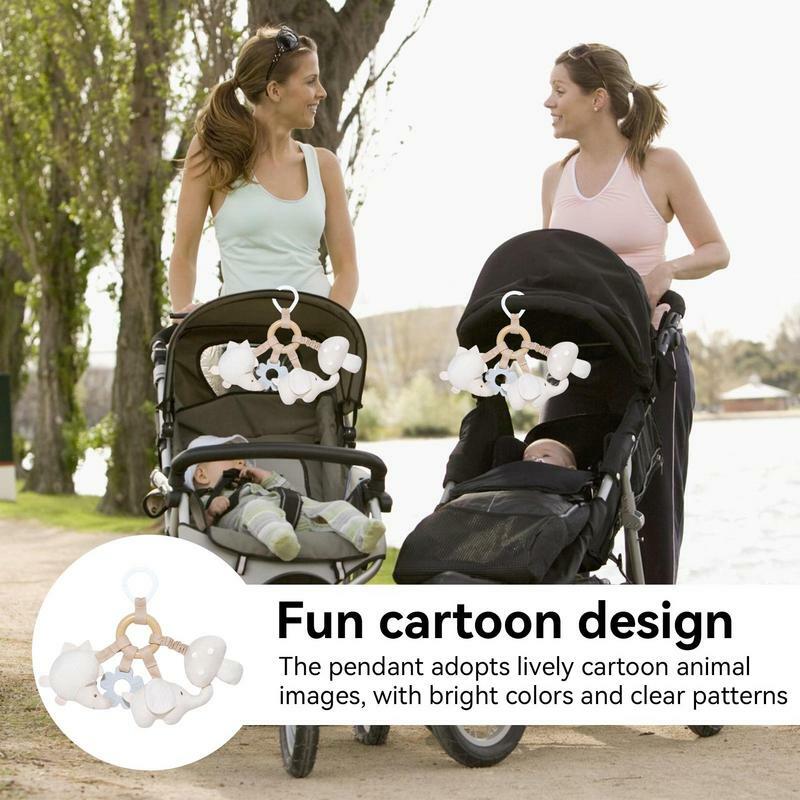 เปลเด็กแบบมี stroller mainan สามารถซักได้เปลเด็ก stroller mainan กิจกรรม Comfort ของเล่นผ้าฝ้ายอินทรีย์
