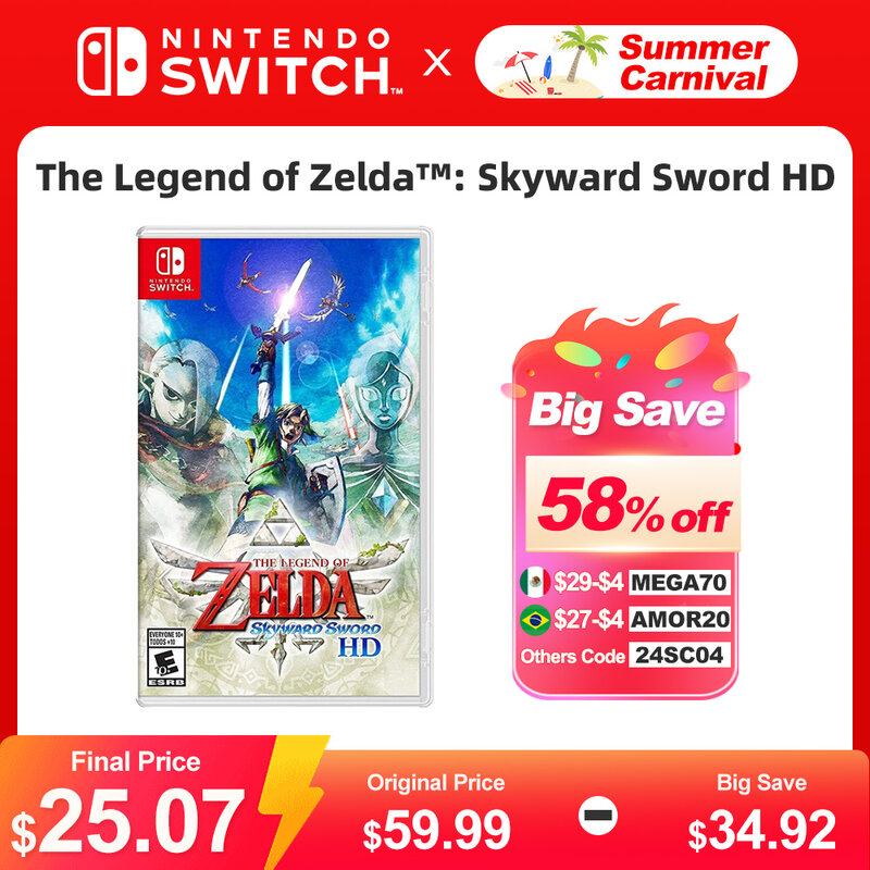 The Legend of Zelda Skyward Sword HD Nintendo Switch ofertas de jogos 100% original oficial cartão de jogo físico para switch oled lite