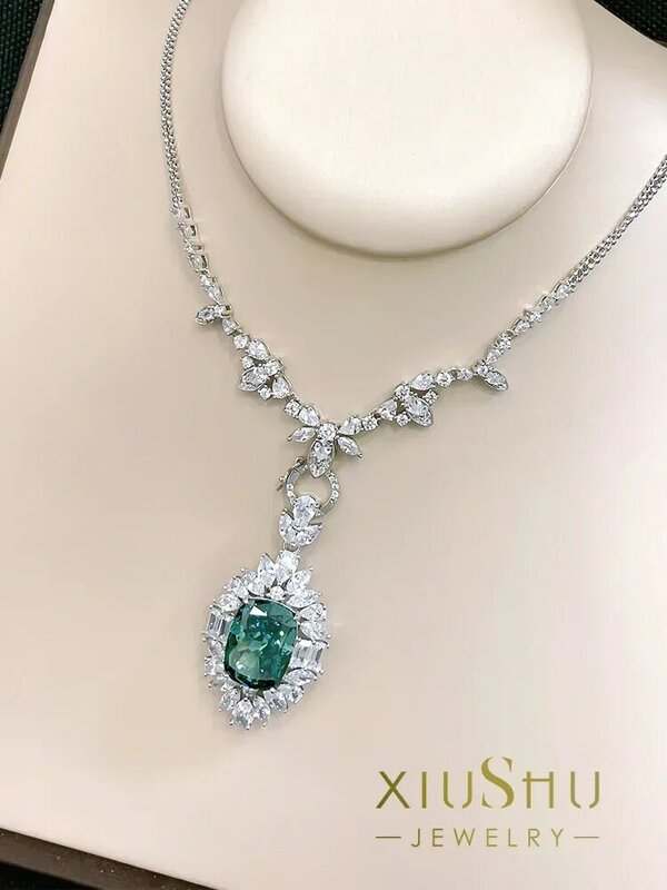 Desire Light-cadena Universal de plata 925 con incrustaciones de diamantes de alto carbono, flor de lujo ajustable, a la moda y elegante