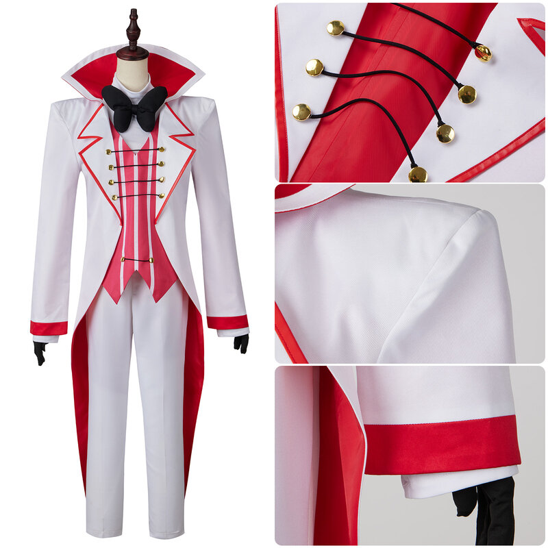Lucifer Morning Star Cosplay Costume uomo Fancy Outfit con cappello Halloween Carnival Christmas Costumes Uniform Suit Anime Cosplay