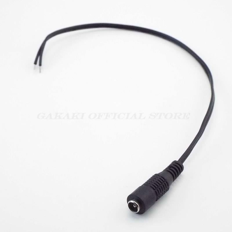 5 sztuk/partia 2.1*5.5mm 12v DC męskie złącza wtykowe przedłużacz kabla przewód zasilający kamera CCTV lampka LED Strip