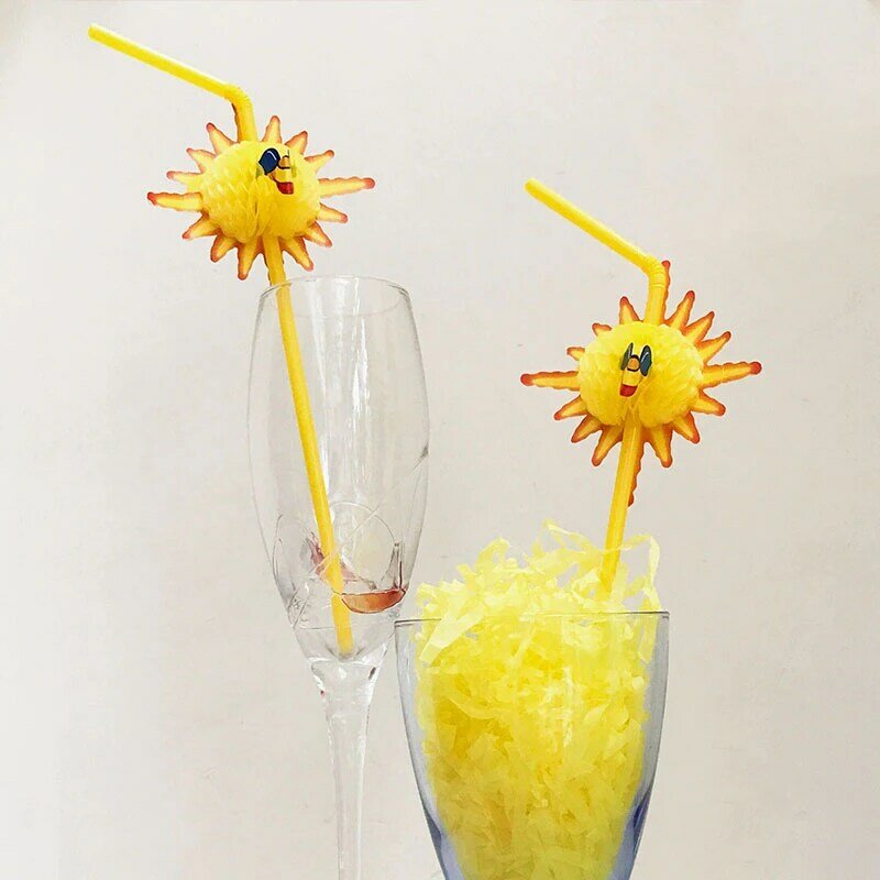50 шт./лот 23 см 3D фрукты коктейльные соломинки бумажные соломинки зонтик для напитков для вечеринки бара украшения для вечерние цвета в ассортименте