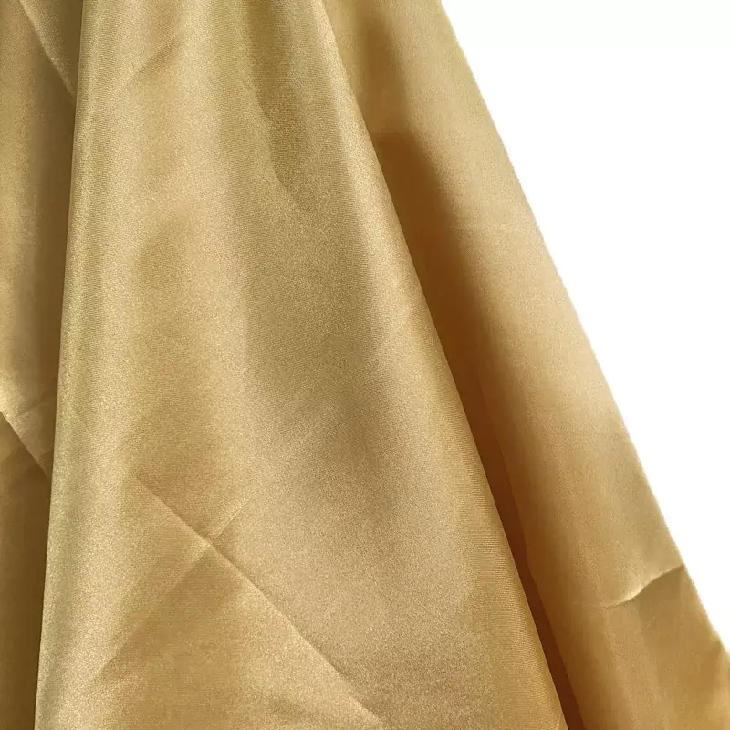 Golden Fabric, Shiny Gold Satin Lining Cloth for Sewing
