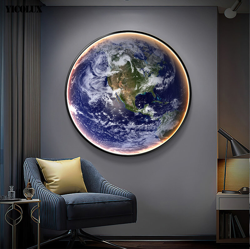Dimming Earth Moon Mercury Style New Modern LED Wall Lamps Living Dining Room Bedroom Bedside Aisle Hall Lights Indoor Lighting
