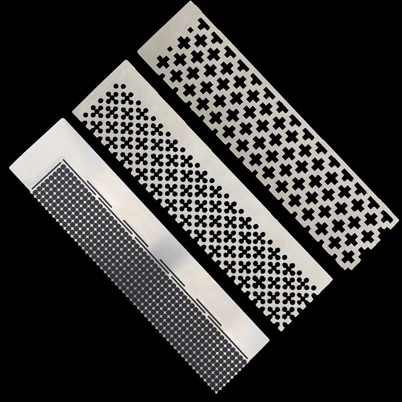 3PCS Diamond Drawing Tools Stainless Steel Drawing Ruler Square Drill Ruler round Drill Ruler Combination of 3 Pieces
