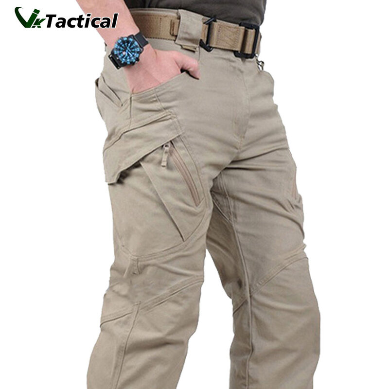 Pantalones Cargo tácticos de ciudad, pantalón clásico de camuflaje militar con múltiples bolsillos, para senderismo al aire libre