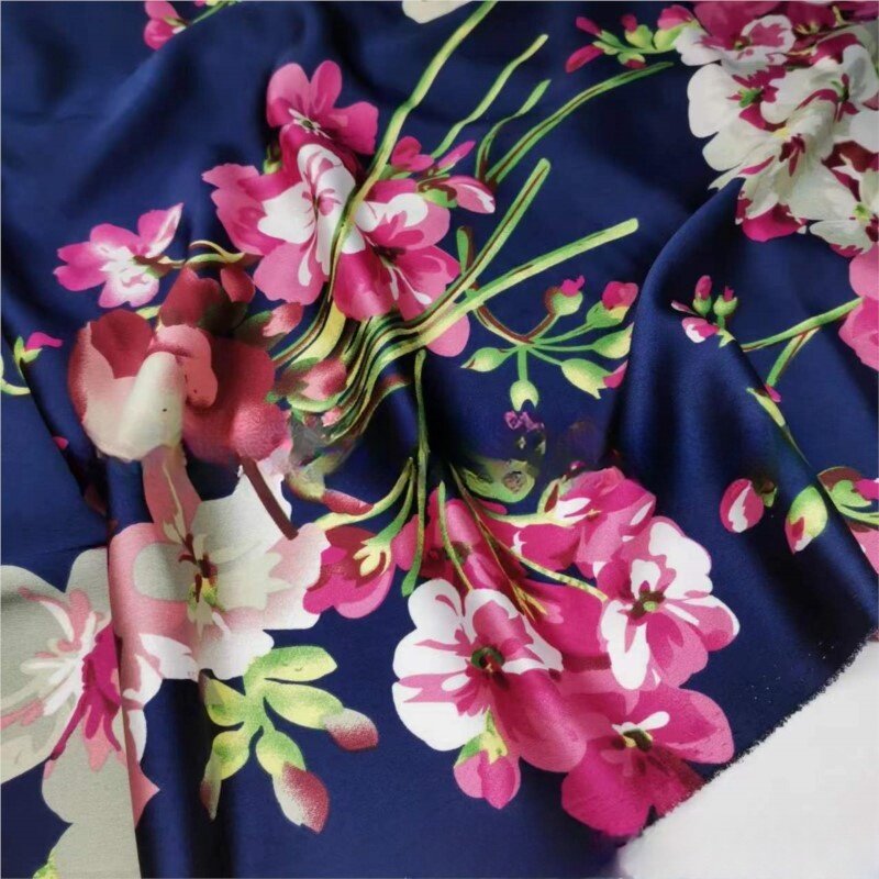 Silk-like Satin Clothing Cheongsam Pajamas Fabric Fashion Dress Silk Scarf Diy Handmade Design