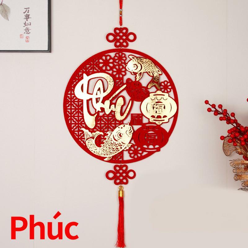 2024 Vietnamese Spring Festival Tet Hanging Decor Chinese Lunar New Year Cny Decoration Home Wall Door Hanging Ornament