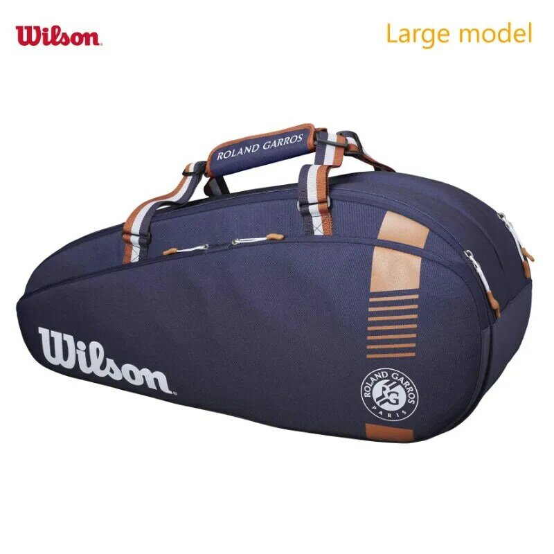 Wilson-Saco de raquete de tênis com bolso para sapatos, leve, bolsa de tênis, Roland Garros Tour, 2023 Design, Team 3-6