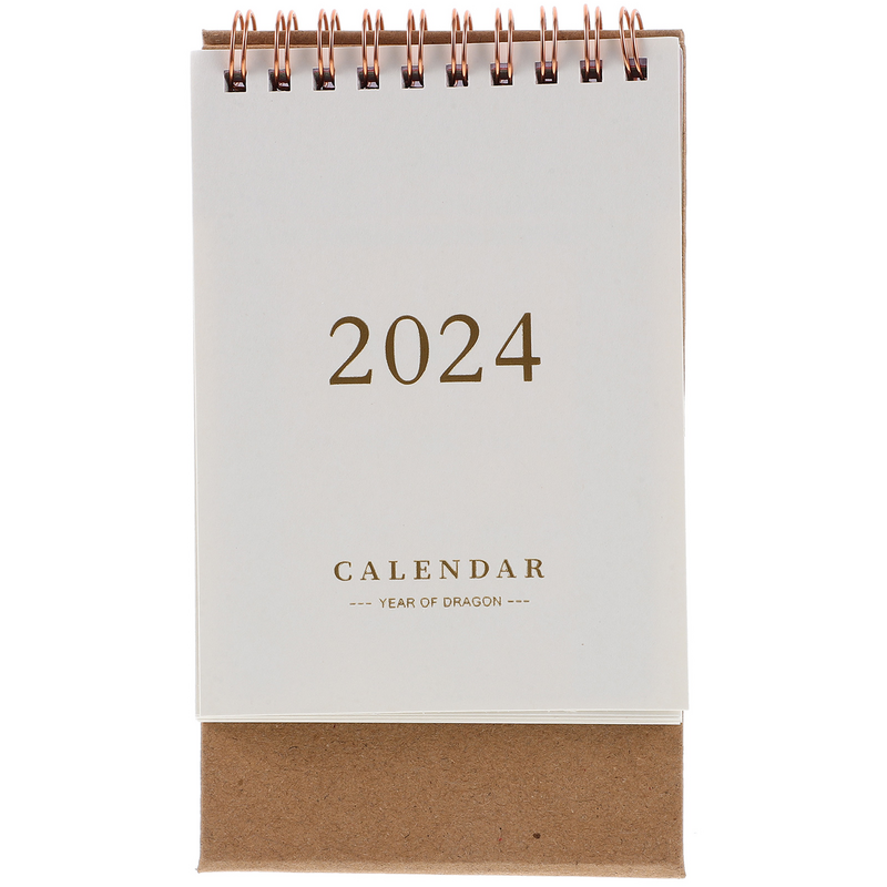 Mini kalendarz biurkowy 2024 Dekoracja biurowa Mały kalendarz-2024 Taśma medyczna na biurko